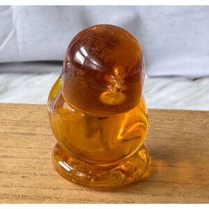 Vintage Titan Art Glass Baby Golden Canary Signed on Bottom Collectors Piece